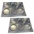 Pack of 2 Stainless Steel 6 Cavity Thatte Idli Tray, 40x30cm 