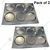 Pack of 2 Stainless Steel 6 Cavity Thatte Idli Tray, 40x30cm 