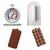Combo Pack of Kitchen Thermometer, Baking Polisher, 12 and 15 indent Silicone Chocolate Mould
