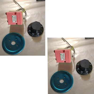 Pack of 2 Thermostat for Premium Quality Stainless Steel 18 inch Jalebi Kadai, 4000W, SS Body