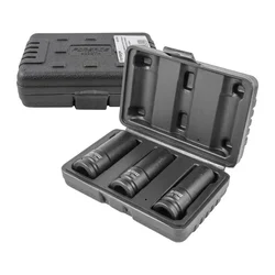 FORSAGE 3 Piece ½″ Thin‑Wall Impact Socket Set 17, 19, 21 mm – Chromium Molybdenum Steel (F‑4032TH)