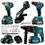 THOR 4-In-1 48V Cordless Impact Drill, Rotary Hammer, Impact Wrench & Angle Grinder Combo With Battery-Charger & Accessories (THCOM 184)
