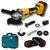 THOR 100mm (4") 21V Cordless 3-Speed Mode Settings Angle Grinder With Battery & Charger, 3500-9000 RPM (THCAG-26)