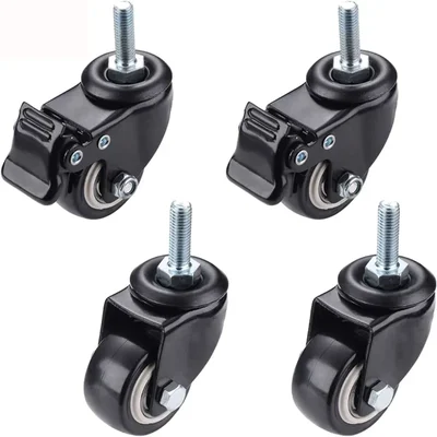 Perfecto 2 inch (50 mm) 150 kg Load Capacity Thread Type Nylon Caster Wheel - Pack of 4