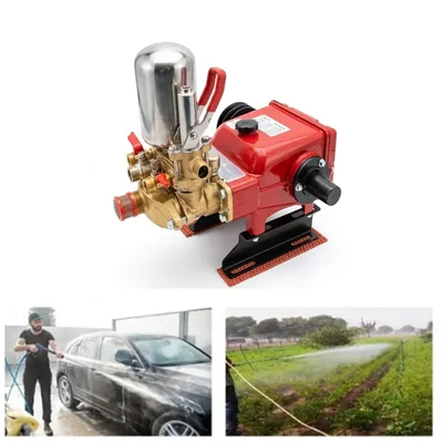 Peter HTP 75 (Model: CP-S75) 3-Piston Power Sprayer Pump for Agricultural Farm Irrigation Driven by 8 Inch Pulley Setup