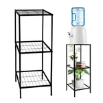 Ecofynd 3 Tier Metal Stand | Used as a 20 Litre Bottle Holder/Plant Holder for Home & Kitchen(BS-PS037-BLK) 