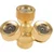 Heavy Duty Three Way Brass Nozzle for spraying in Agriculture and Garden (Pack of 2 Pcs)