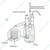4 Mouth Titration Vessel for ‎LJ-1760 Microprocessor Karl Fischer Moisture Titrator