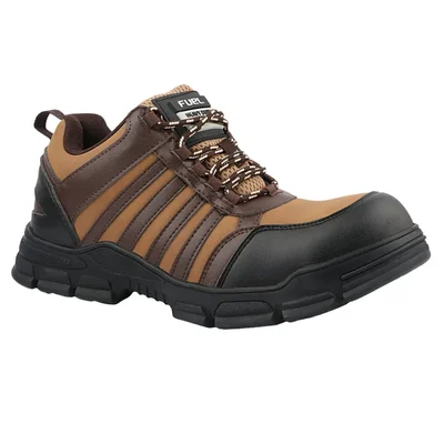 FUEL Reevon-03 200J Non-Metallic Toe Cap Micro Fibre Nitrile Rubber Sole Industrial Safety Shoes for Men(Size-6)