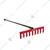 KRUFE Heavy Duty Garden Rake with 9 Curved Steel Tines Durable Handle With Anti-Rust Coating For Gardening & Farming