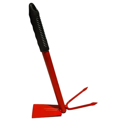 Heavy Duty Multipurpose "U" Bend 12 Inches Long Handle Double Pin Garden Hand Hoe, Strong, Durable Steel Planter Accessories