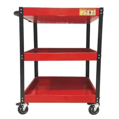 Gallop 3 Layer 300kg Capacity Heavy Duty Workshop Steel Tool Trolley Rolling Cart Storage Organizer KCTT1
