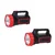 Gramstrong Heavy Duty Rechargeable LED Torch with an Inbuilt Battery and a Robust Holder For Outdoor Usage (Pack of 2)