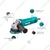 Total 100 mm 710 Watt Angle Grinder with Accessories, 11000 RPM (TG1071008)