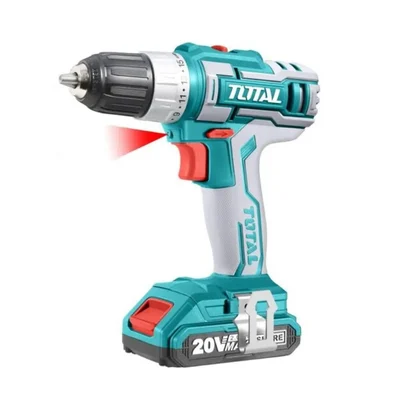 Total 10 mm 20V Cordless Drill with Accessories, 1500 RPM (TDLI200515) 