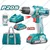 Total 10 mm 20V Lithium-Ion Cordless Drill with Battery, Charger & Accessories, 400-1500 RPM (TDLI2002)