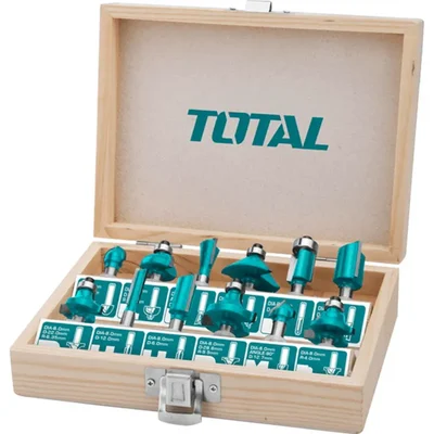 Total 12 mm 12 Pcs Router Bits Set (TACSR2121)