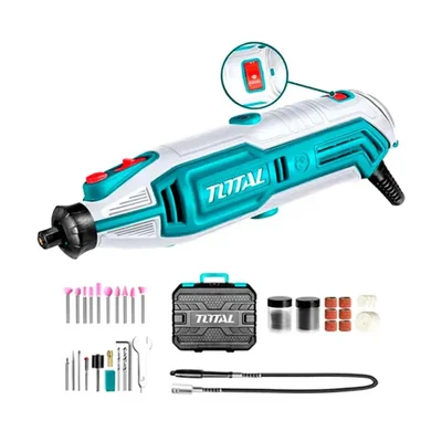 Total 3.2 mm 130 Watt Mini Die Grinder with 109 pcs Accessories (TG513326)