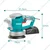 Total 150 mm 450 Watt Rotary Sander With 5 pcs Sanding Sheet, 13000 RPM (TF2041506)