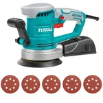 Total 150 mm 450 Watt Rotary Sander With 5 pcs Sanding Sheet, 13000 RPM (TF2041506)