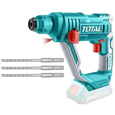 Total 16 mm 20V Cordless Rotary Hammer Drill With Drill Bits & Without Battery & Charger, 900 RPM (TRHLI1601)
