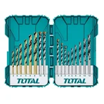 Total 16 Pcs Metal, Concrete and Wood Drill Bits (TACSDL11601)