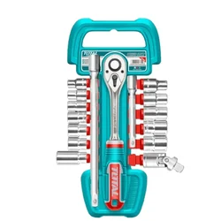 Total  17 Pcs 1/2" 50BV30 Cr-V steel Socket Set  - THT121171