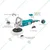 Total 180 mm 1400 Watt Angle Polisher with Accessories, 3800 RPM (TP1141806)