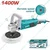 Total 180 mm 1400 Watt Angle Polisher with Accessories, 3800 RPM (TP1141806)
