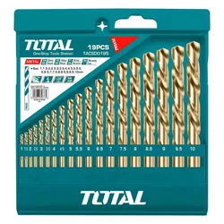 Total 19 Pcs HSS Twist Drill Bits Set (TACSD0195)