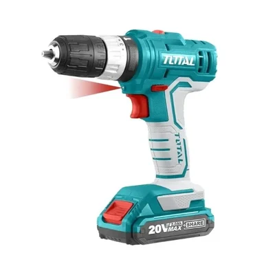Total 20V 10 mm Lithium-Ion Cordless Impact Drill With Battery, Charger & Accessories (TIDLI20012)
