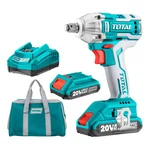 Total 1/2" 20V Cordless Impact Wrench With Battery, Charger & Accessories (TIWLI2001)