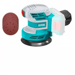 Total 125mm (5") 20V Lithium-Ion Cordless Random Orbital Sander With 5 Pcs Sand Paper, 10000 RPM (TROSLI2001)
