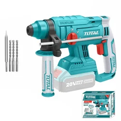 Total 22 mm 20V Lithium-Ion Cordless Rotary Hammer Drill With Drill Bits, 1350 RPM (TRHLI2201)