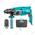 Total 26 mm 800 Watt Rotary Hammer with Drill Bits, Chisel & Keyless Quick-Change Chuck, 1100 RPM (TH308268-2)