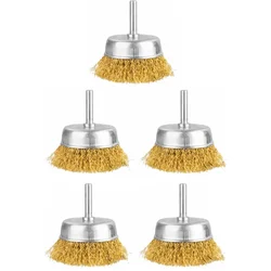 Total 3 inch 75 mm Wire Cup Brush for Cleaning (TAC33031) (Pack of 5)