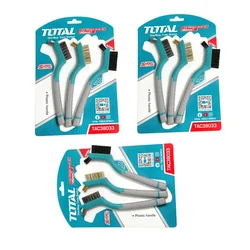 Total 3PCS  Nylon Wire Brush, Brass Wire Brush, Stainless Steel wire brush Abrasive Brush Set – TAC38033 Pack of 3