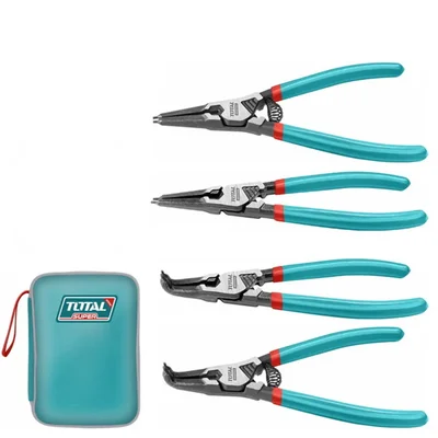 Total 4Pcs Cr-V 7 Inch Circlip Pliers Set (THTJ214042)