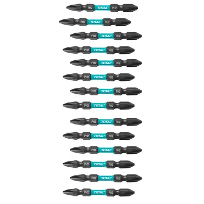 Total PH2+PH2, 2PCS 65mm Impact Screwdriver Bits Set (TACIM72PH265) - Pack of 7