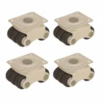 Ackwheel (A 124) TPR Mini Moving Six Caster Wheel ( Pack of 4)