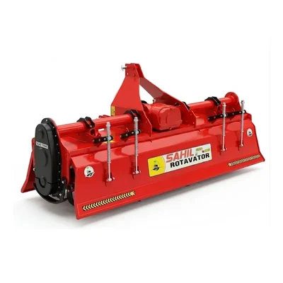 SAHIL 6 Feet Tractor Rotavator 11x22 Multi-Speed 42- Blades, Side Gear Drive , Double Shocker and Side Disk