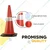 SENSE SAFETY Lightweight Traffic Cone with Reflective Bands -Perfect for Social Distancing and Road Management-Pack of 3