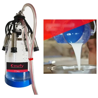 COWFY 25 Litres Transparent Milking Machine Bucket With Cluster and Pulsator
