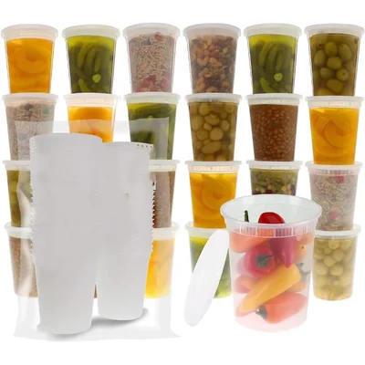 1000ml Transparent Takeout Food Containers, Reusable Microwave & Freezer Safe Clear Leakproof Meal Box for Food Delivery(Pack-500 pcs)