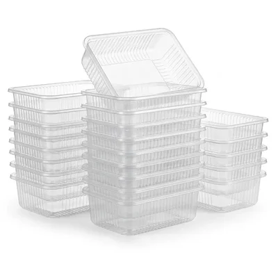 140x190x25mm Plastic Transparent Soan-papdi Containers(Pack-25 Pcs)