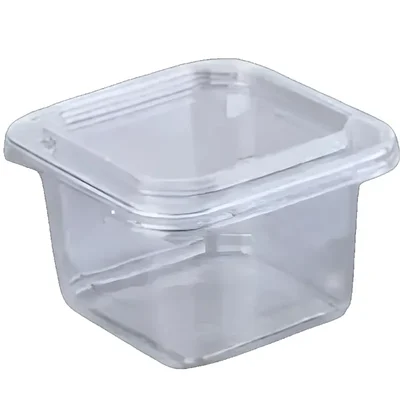 1000pcs, 375ml (12oz) Square PET Containers with Lid for Cookies and Snacks Packaging