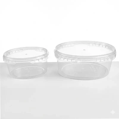 1000ml, Tamper Proof Oval Transparent Container | Microwave Safe for Meal Prep, Storage, Takeaway & Food Delivery(Pack-50 Pcs)