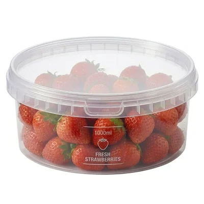 1000ml, Tamper Proof Oval Transparent Container | Microwave Safe for Meal Prep, Storage, Takeaway & Food Delivery(Pack-50 Pcs)