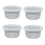400ml Plastic Food Containers with Lids, Reusable Microwave & Freezer Safe Transparent Box for Commercial Food Delivery