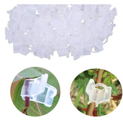 Garden Grafting Transparent Clamp Clips - Used in Grafting Processes(Pack-50 Pcs)